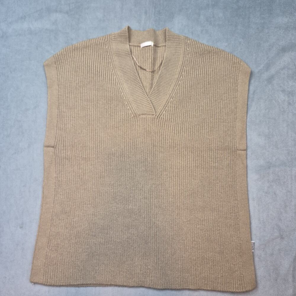 GU Trendy Japan Ribbed Sweater Vest Unisex Men S Womens L Sage Green V-Neck
